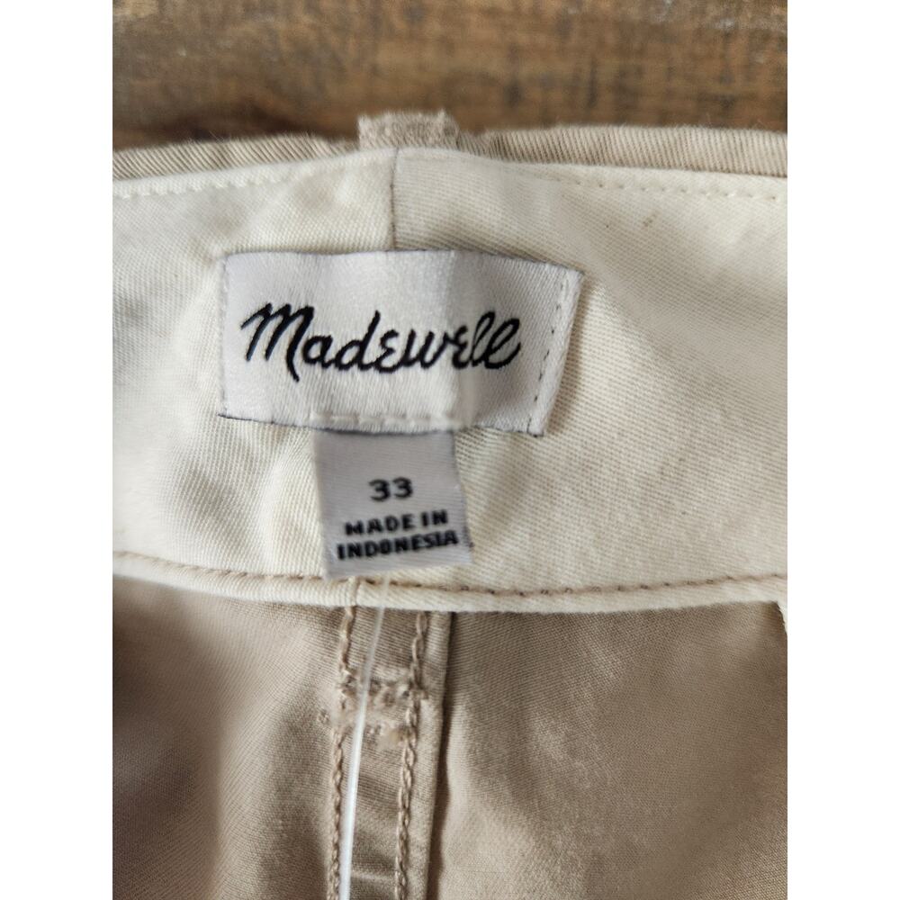 NWT Madewell Pleated Chino Pants in Uniform Twill Beige 33 - Picture 9 of 11
